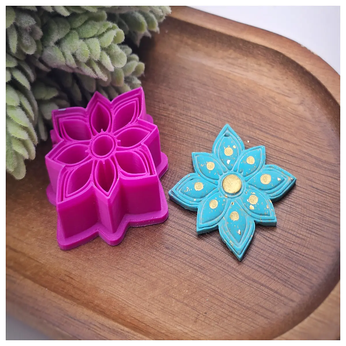 mandala flower polymer clay molds for resin casting jewelry making diy craft tools silicone stamping