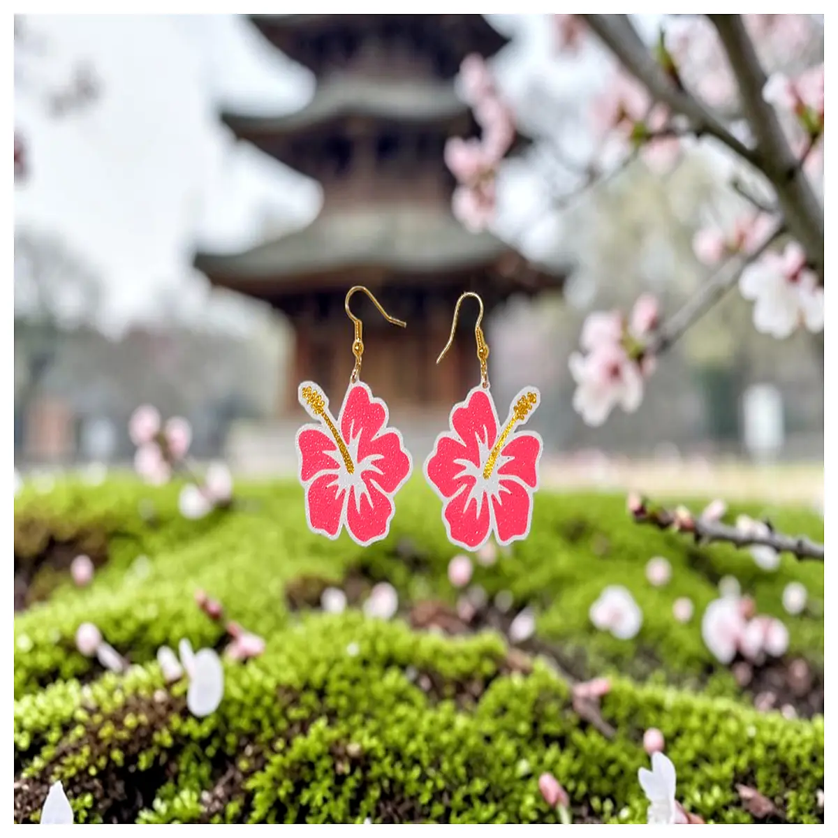 bright colorful flower earrings for women vibrant floral drop jewelry spring summer earrings