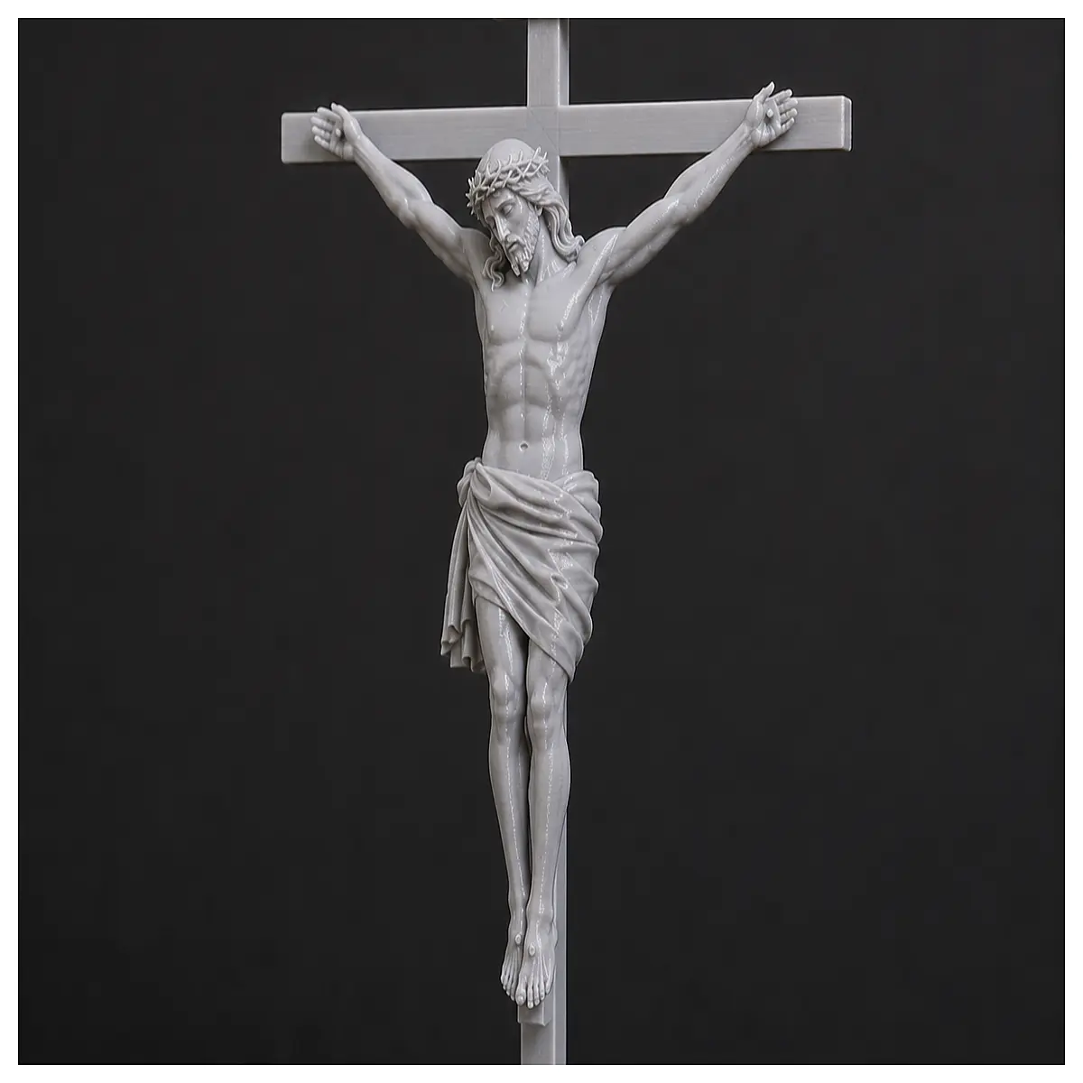 printed religious cross 20cm size high precision resin for home altar decoration