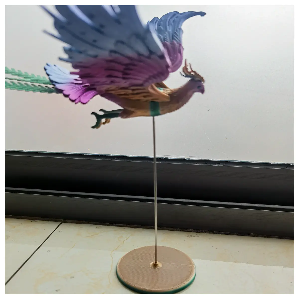 phoenix statue base plate decorative for figurines home decor accent