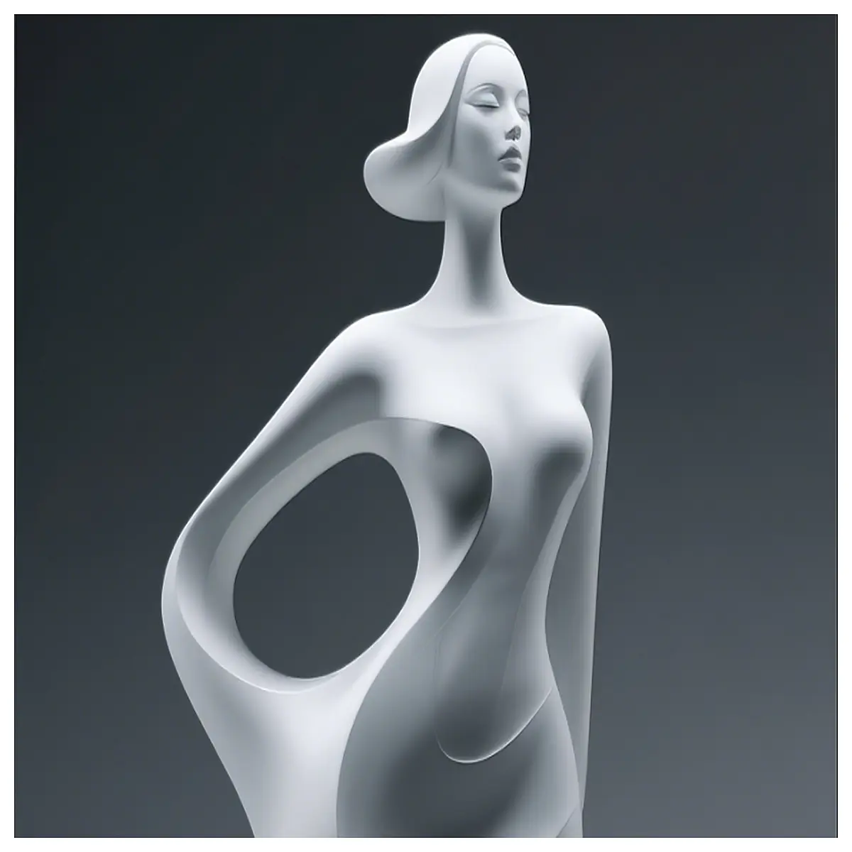 handmade resin art figure collectible statue for shelf modern abstract sculpture home decor