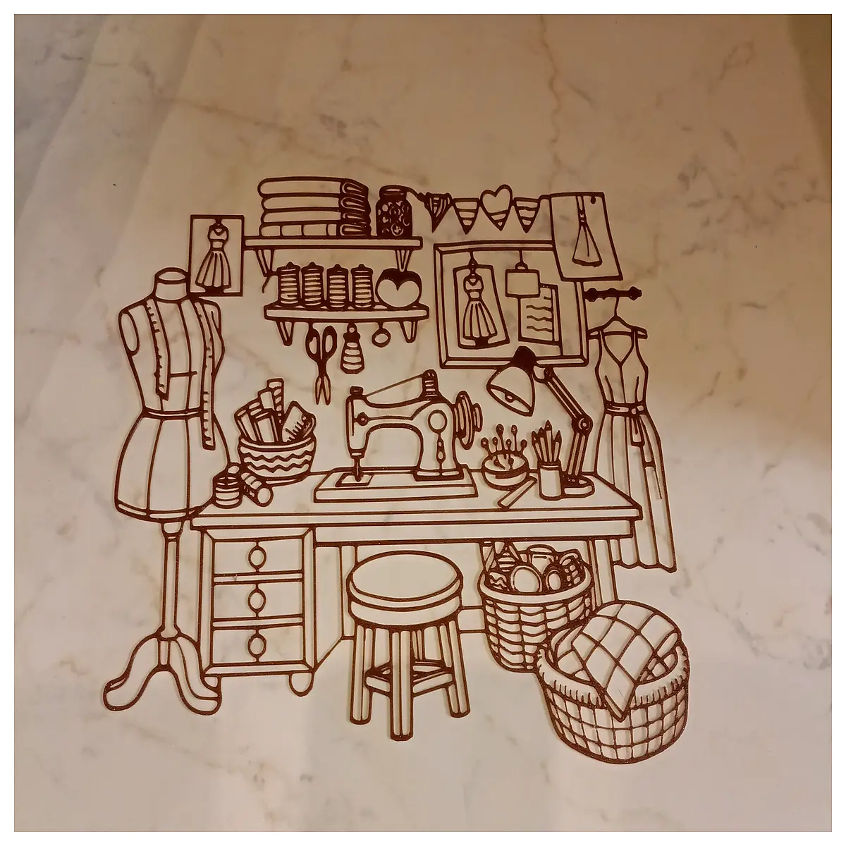 sewing room wall decals fabric craft studio decor removable vinyl stickers for quilters