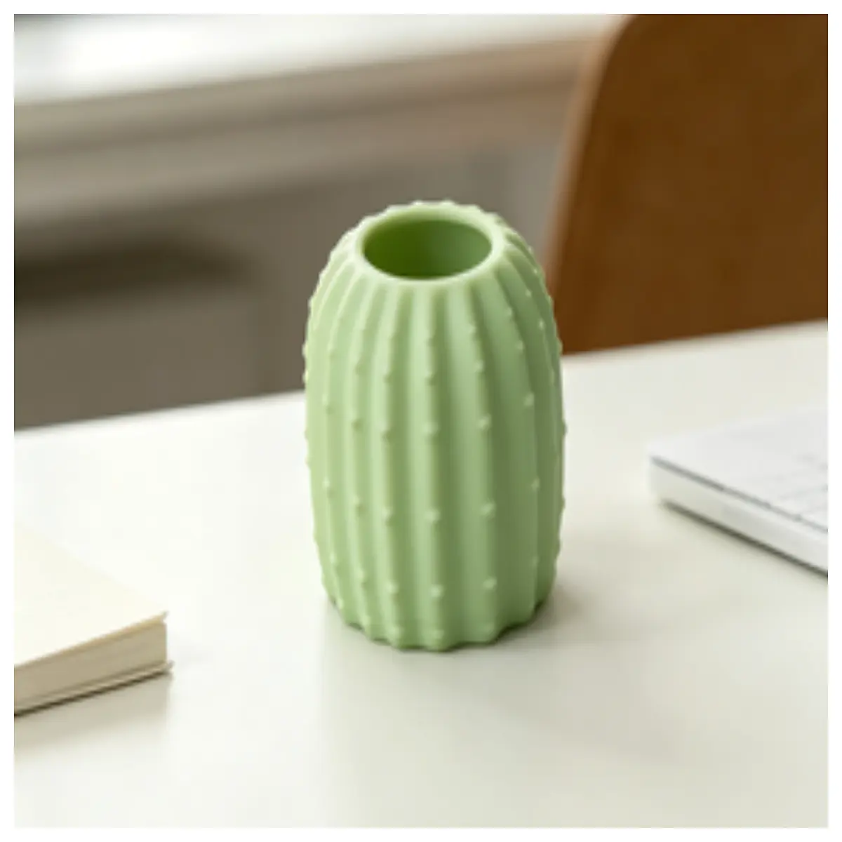 cute cactus desk organizer pen holder for office supplies storage plant shaped pencil cup