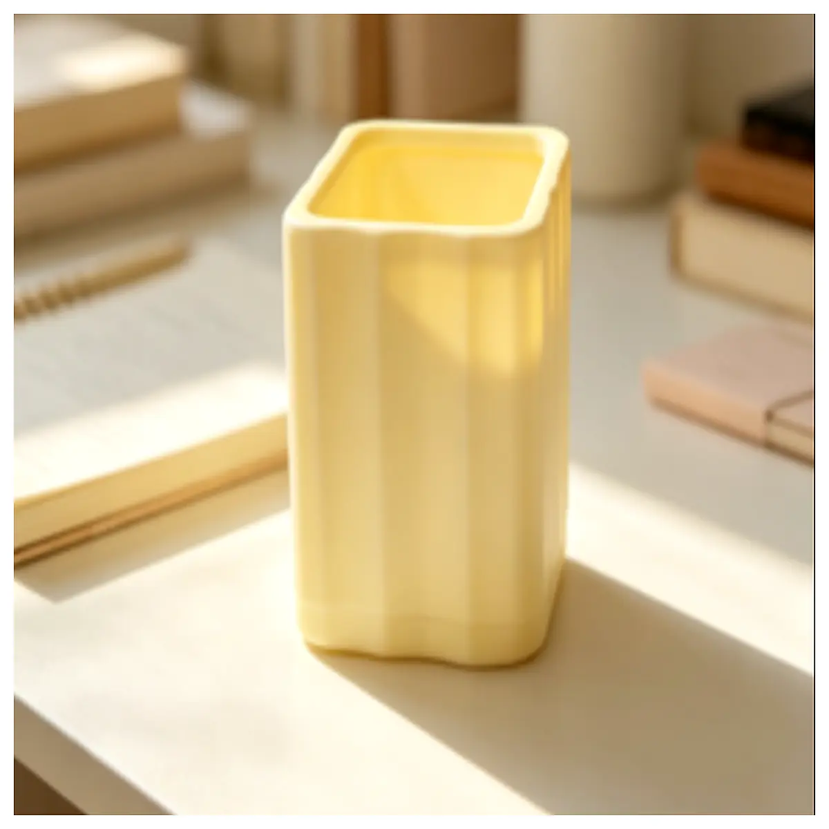 minimalist desk pen holder organizer for home office sleek metal pencil cup modern writing utensil storage