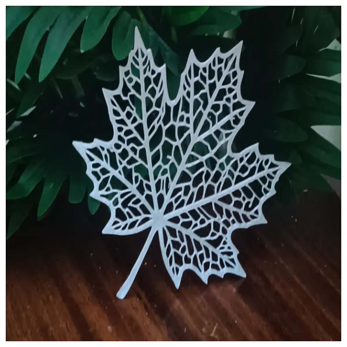 organic curved leaf wall art metal cutout sculpture boho home decor living room accent