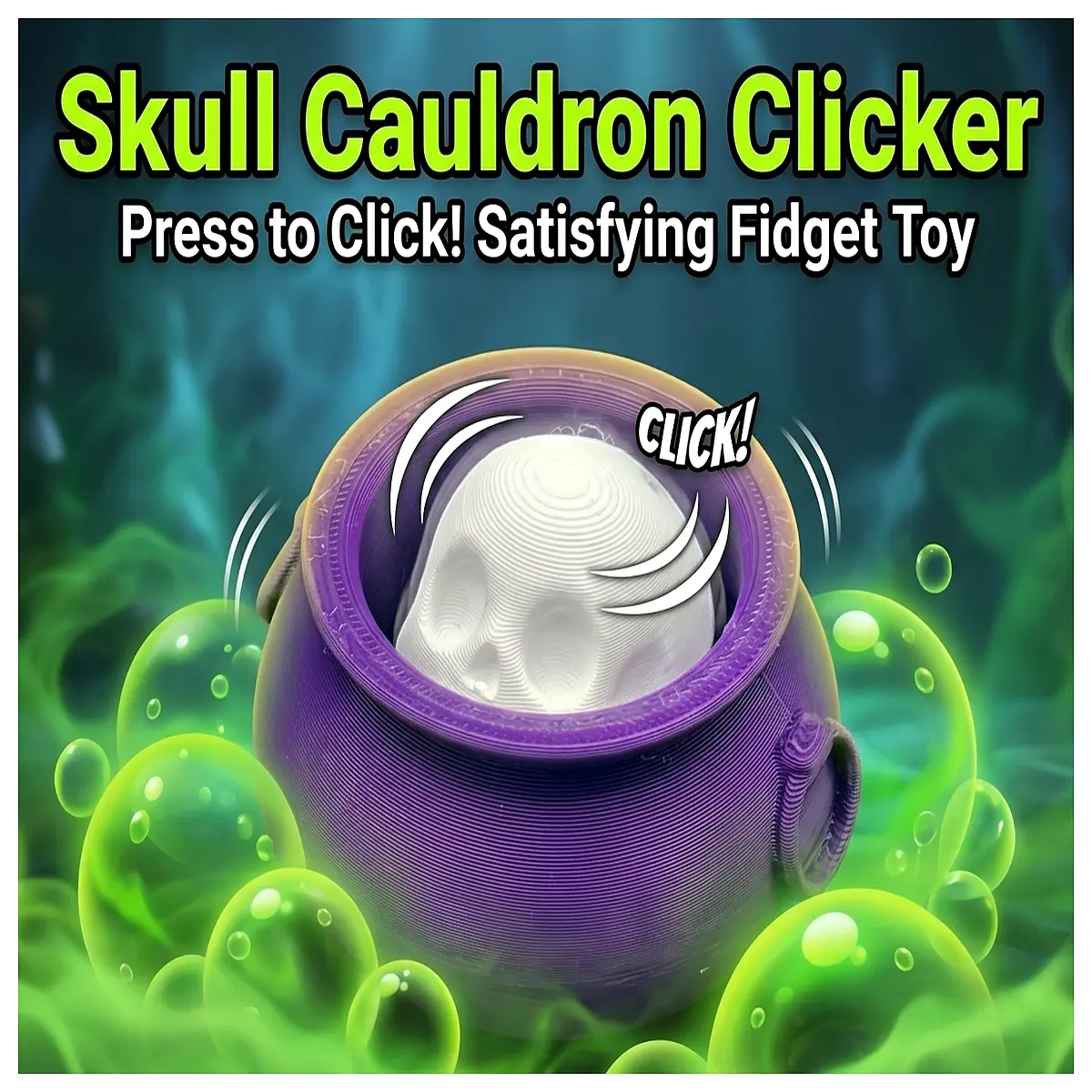 cool skull fidget toy for stress relief anxiety