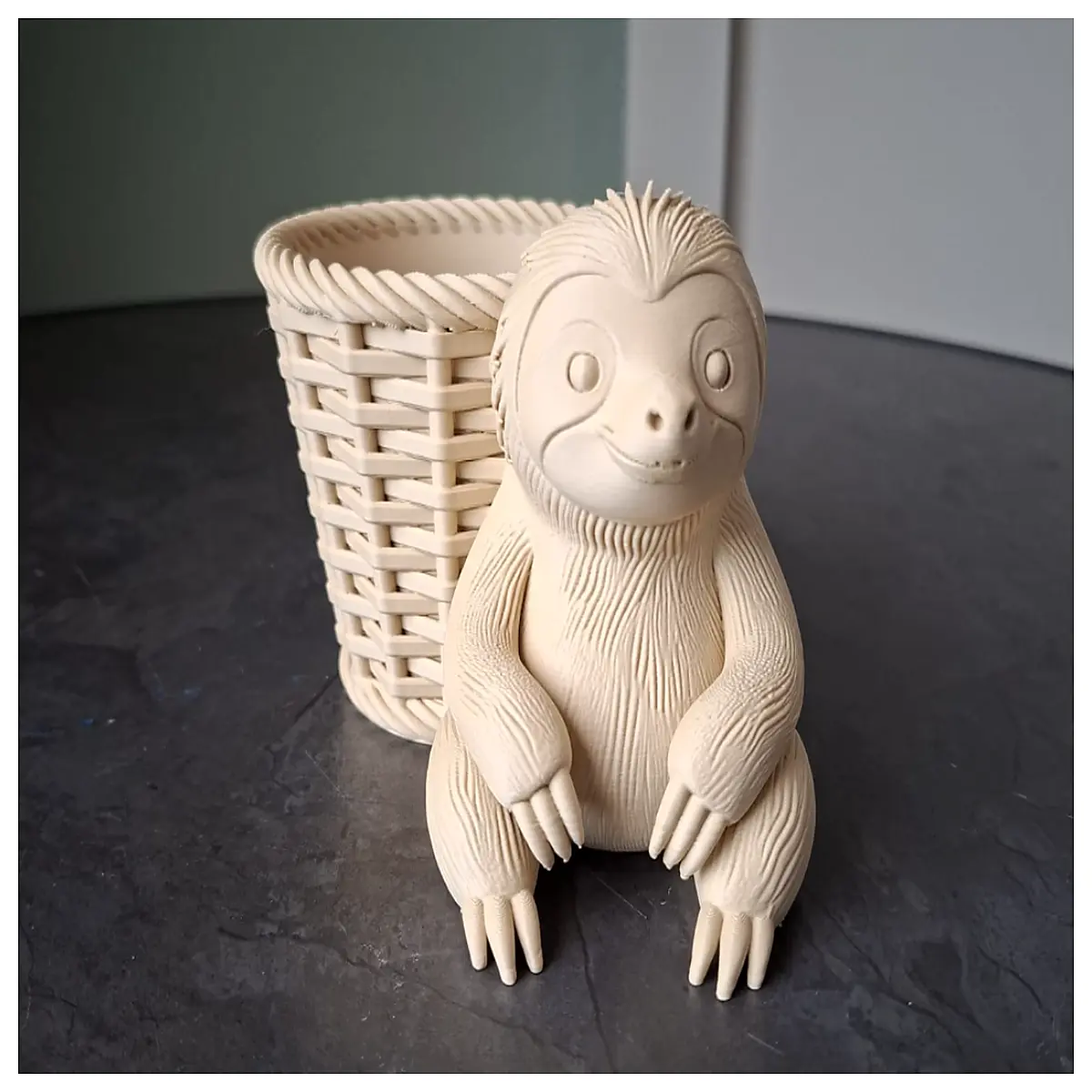 cute sloth planter for succulents whimsical animal garden decor resin pot with drainage