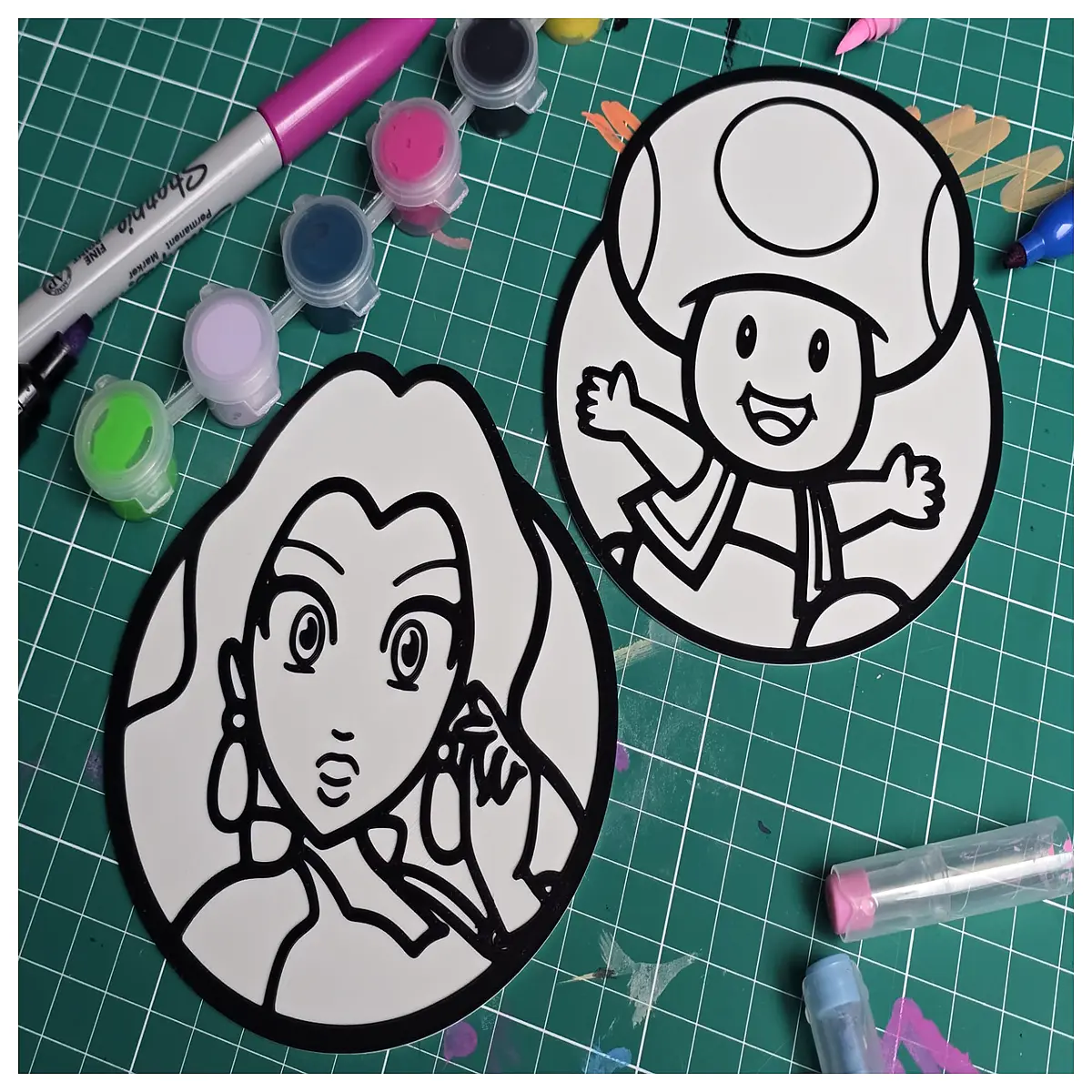 diy craft with paint beads for kids art project