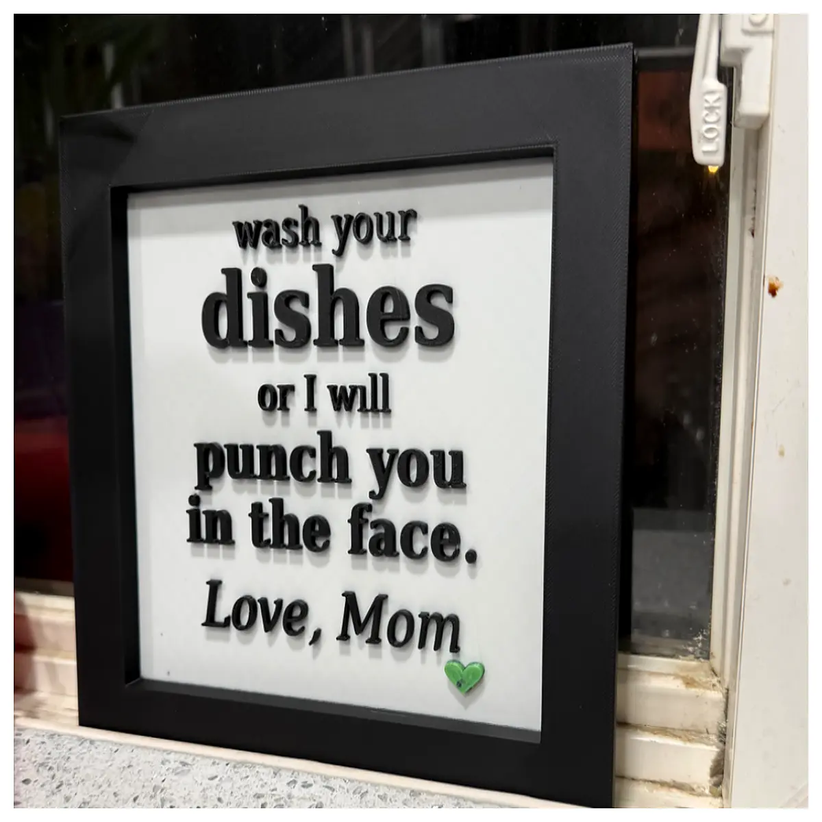 funny kitchen sign mom joke cute hanging plaque funny quote decor