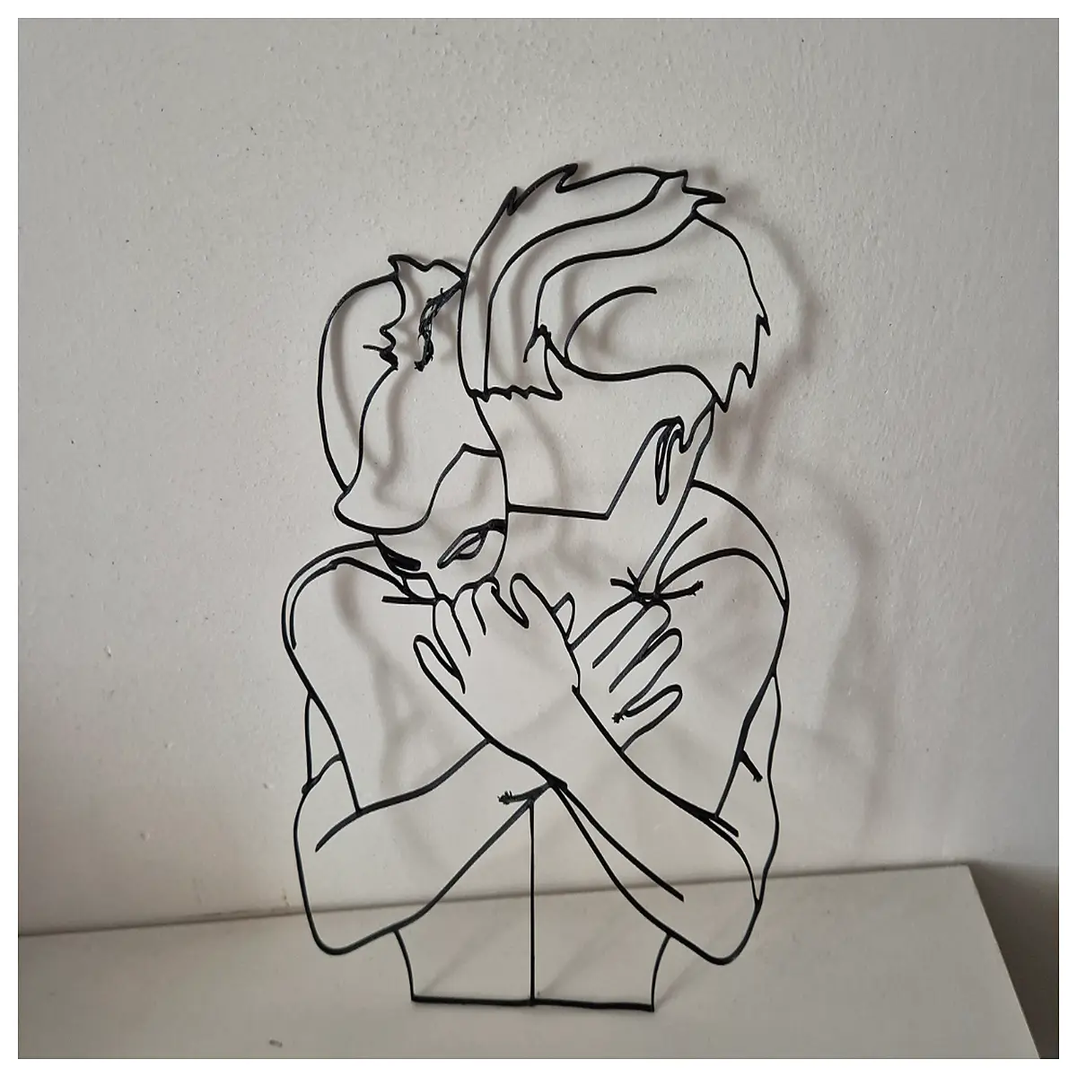 minimalist couple silhouette line art print modern black outline wall decor romantic minimalist poster for bedroom living room