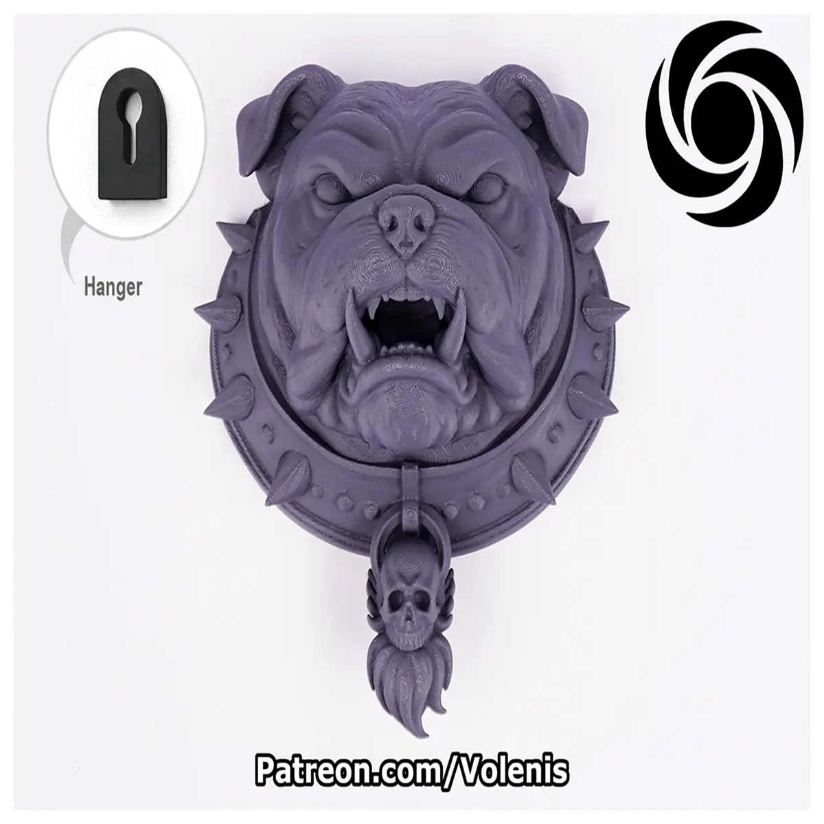 bulldog head wall decor metal art rustic farmhouse home decoration