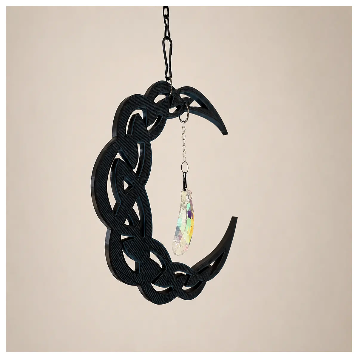 moon pendant silver jewelry boho charm necklace for women spiritual protection amulet gift