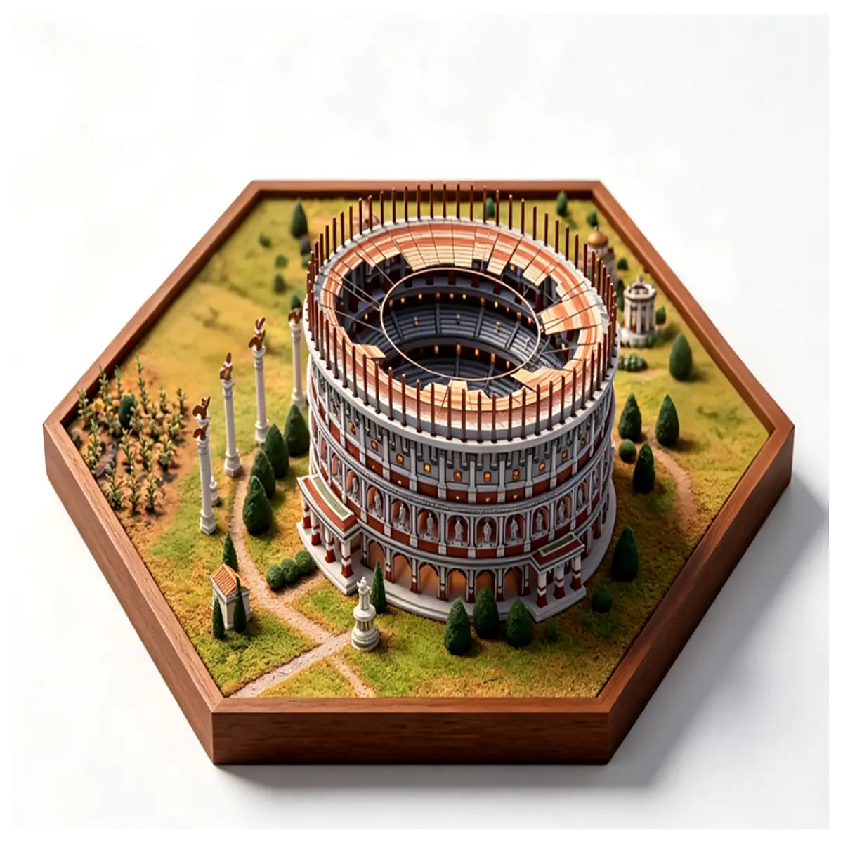 civilization 6 colosseum mini statue collectible desk ornament gaming room decor vinyl figure