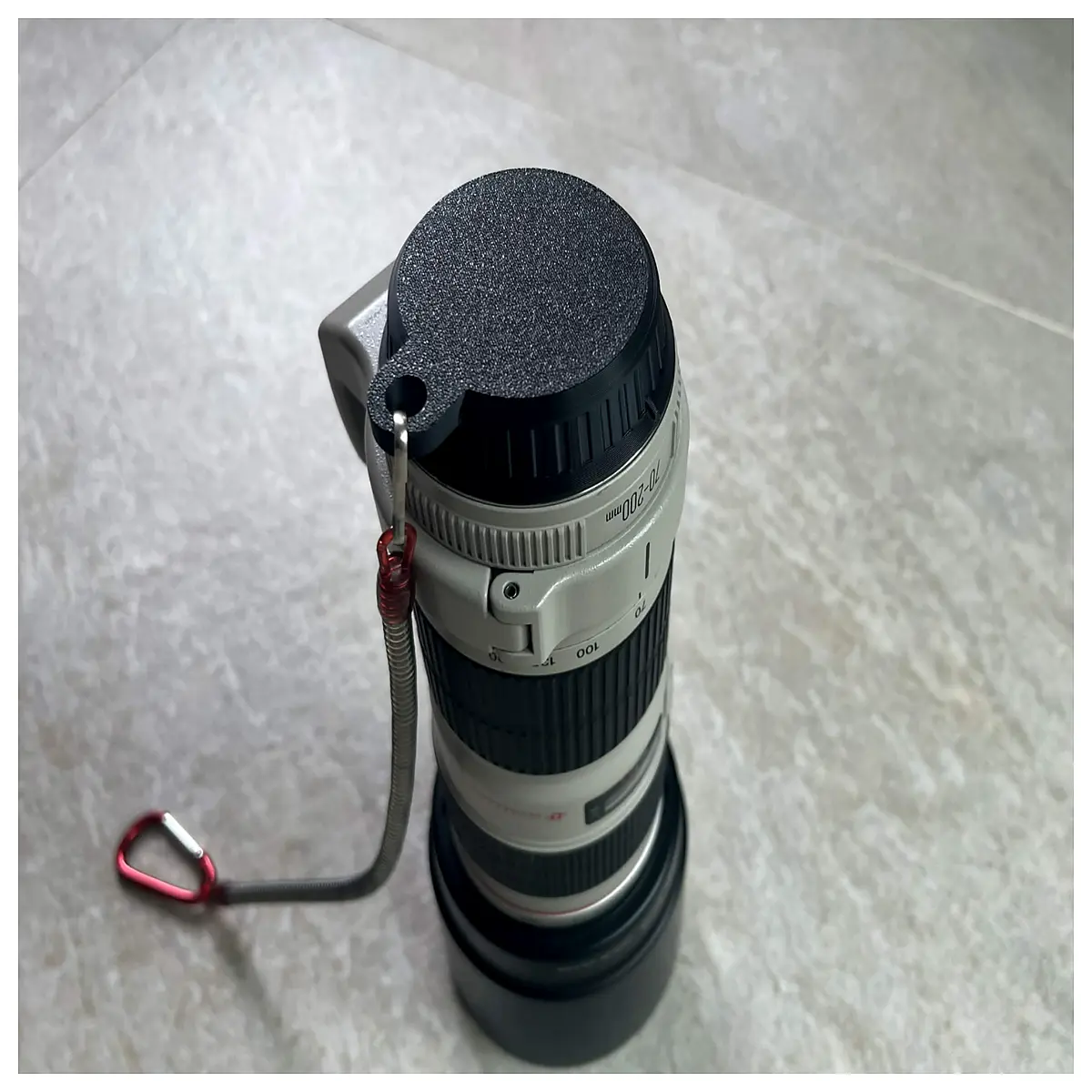 ef lens rear cap with lanyard hole strap attachment loop protective cover