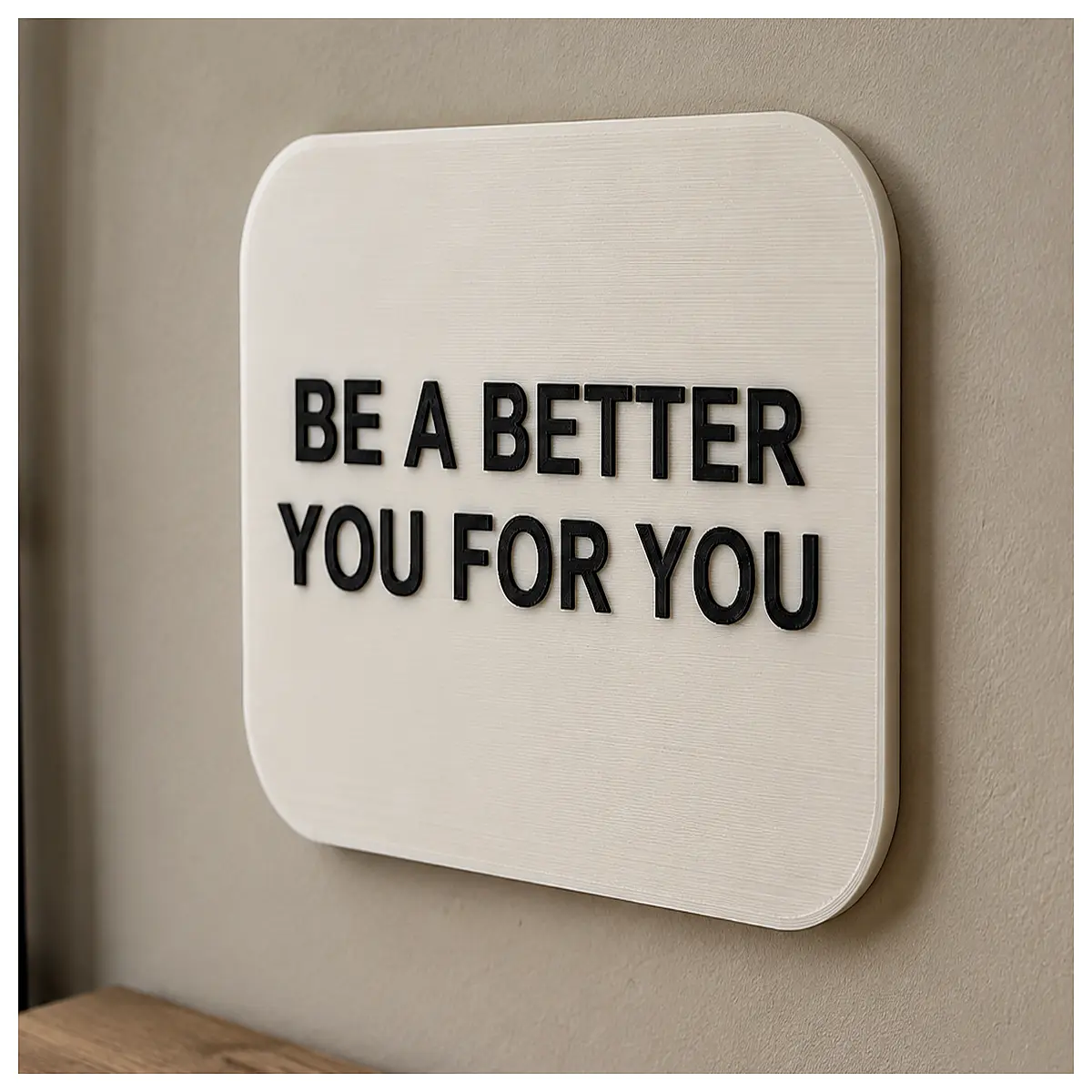 self improvement wall decor motivational quote plaque home office desk sign inspirational women men