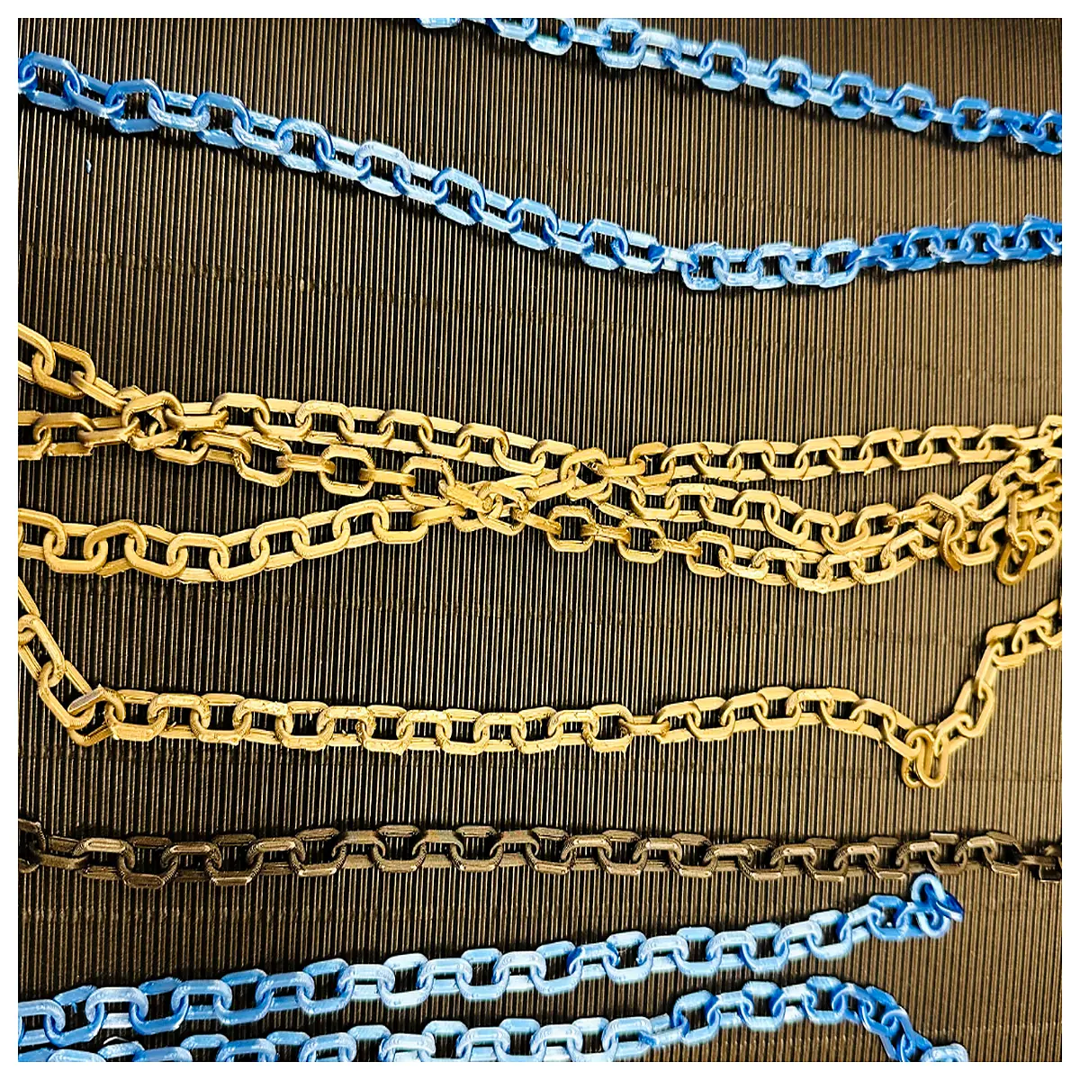 printed chain necklace fidget toy stress relief keychain durable metal look jewelry men women