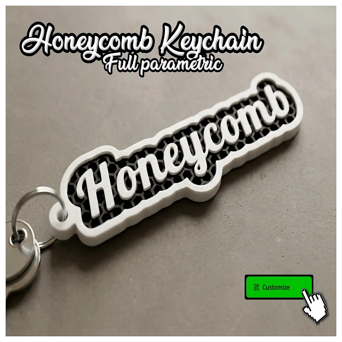 honeycomb keychain generator tool hexagon pattern key fob maker diy honeycomb ball keyring creator