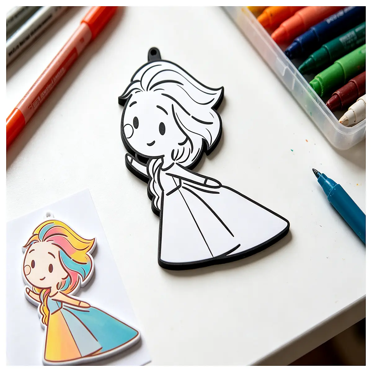 diy coloring bookmark kids craft activity art supplies