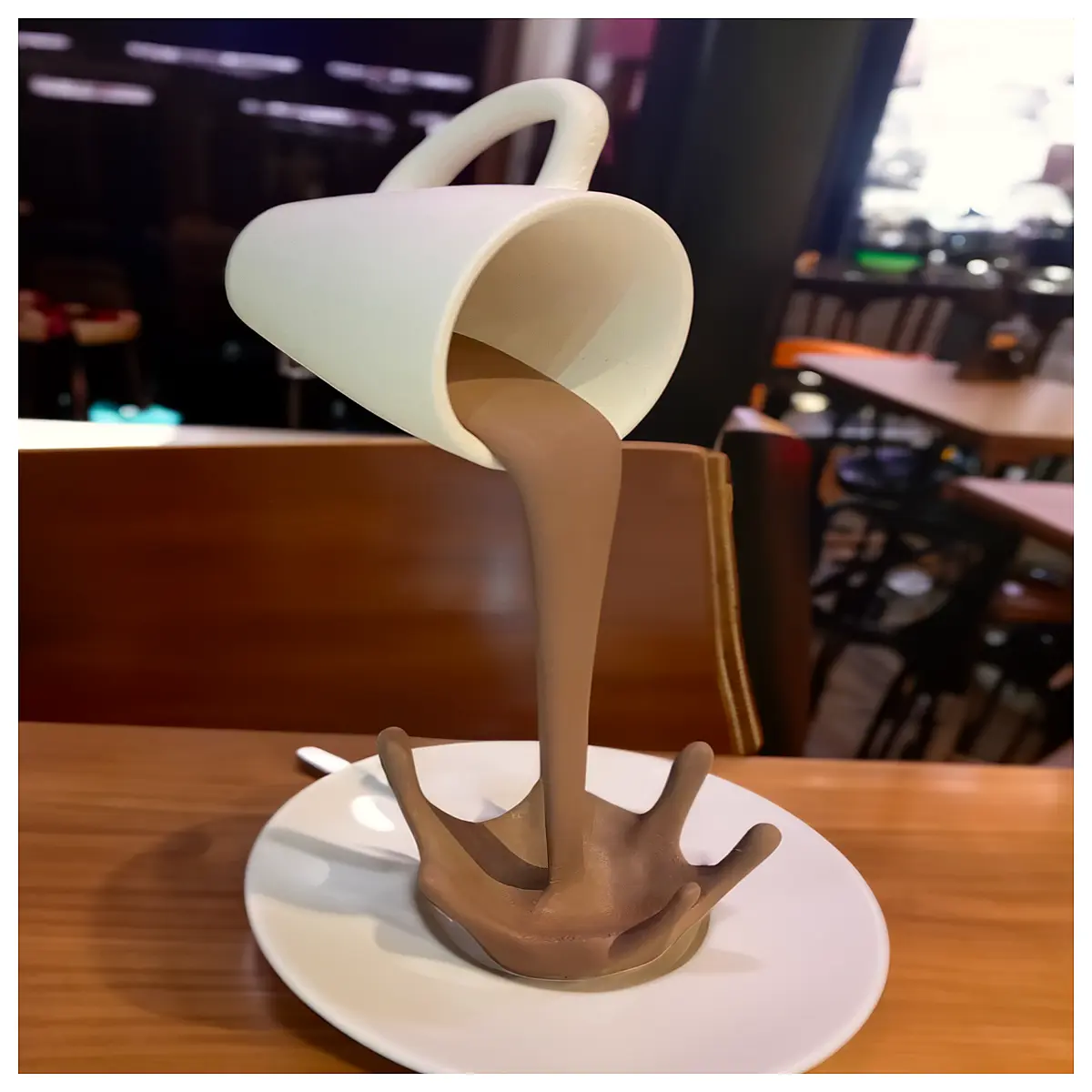 aesthetic desk decor levitating mug ornament modern minimalist home accessories coffee lovers floating art piece for shelf