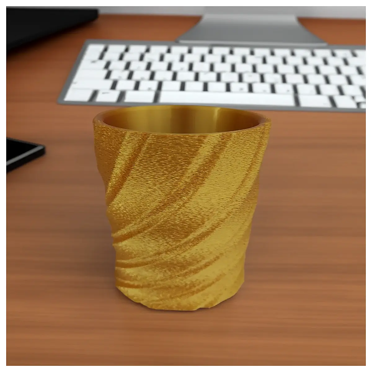 twisted pen holder desk organizer spiral stationery cup for office supplies storage
