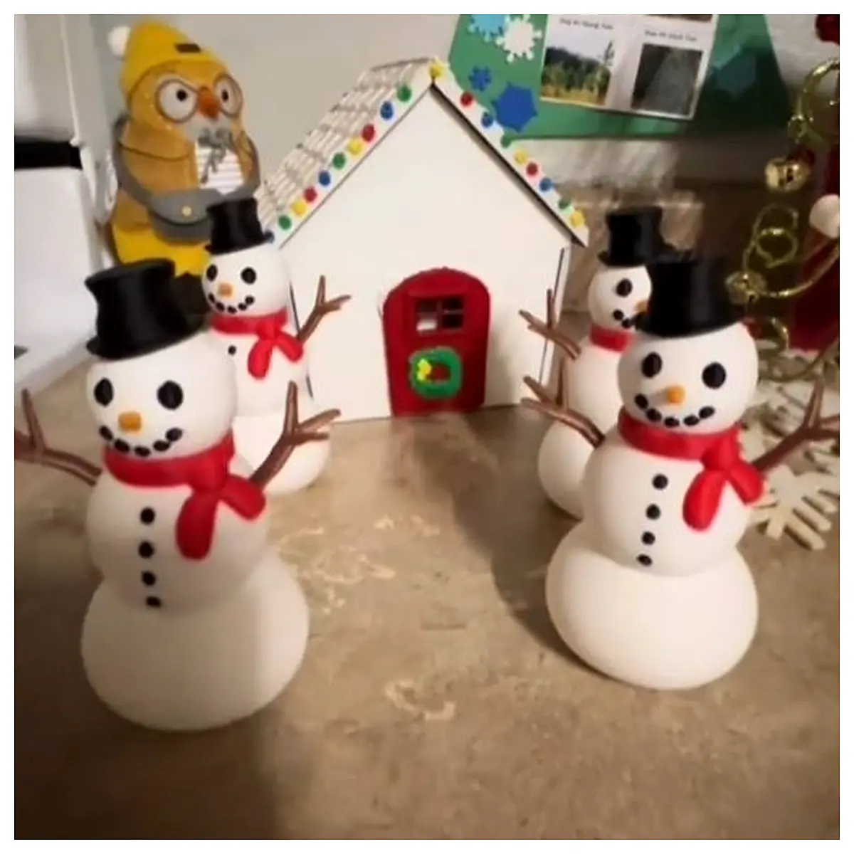 large outdoor inflatable snowman for christmas yard decoration with lights and snowman family set for winter holiday party