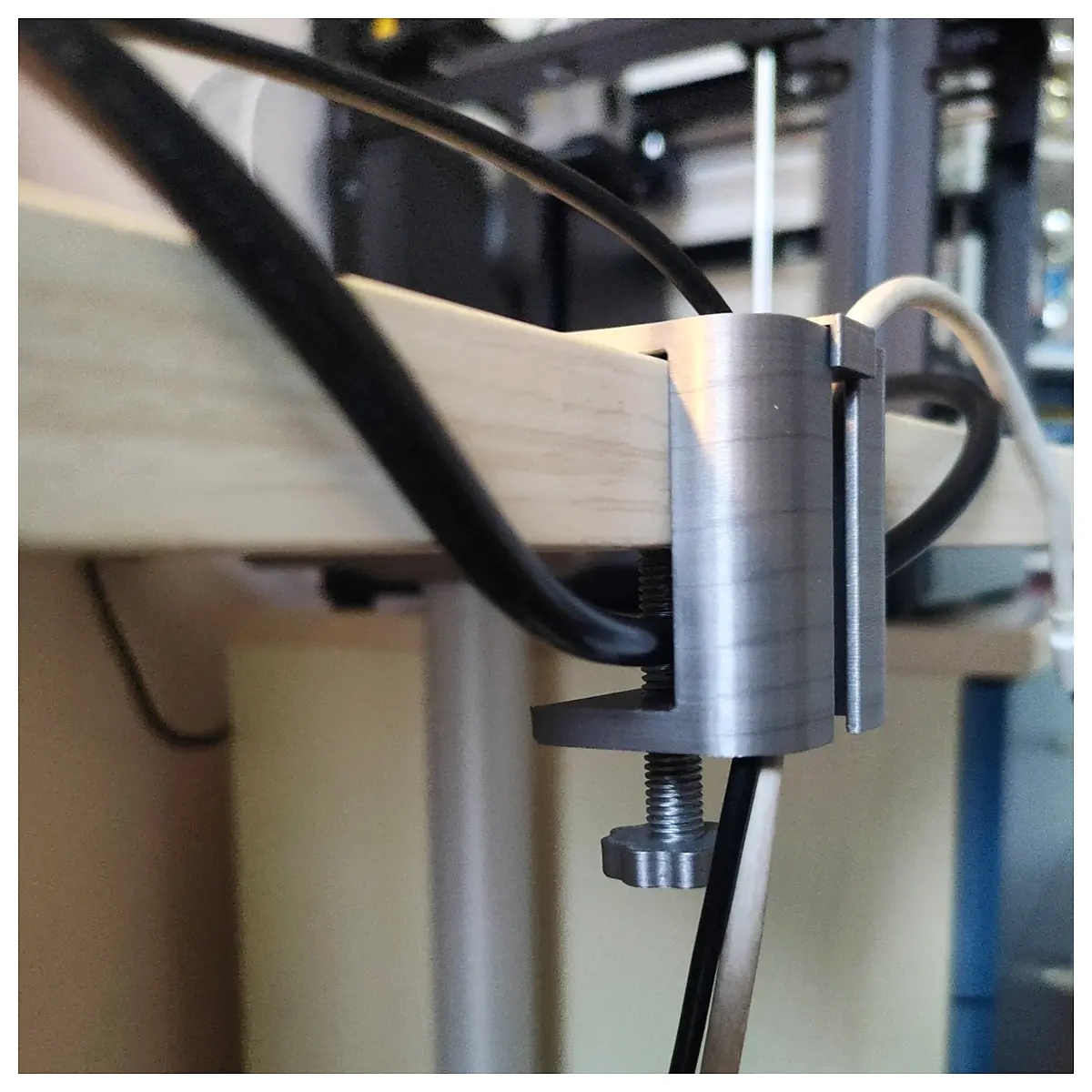desk cable organizer clip mount holder for monitor wire management system under table cord holder