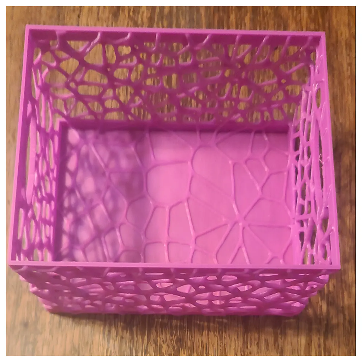 voronoi pattern box with handle solid base decorative storage container for jewelry gifts home decor organizer