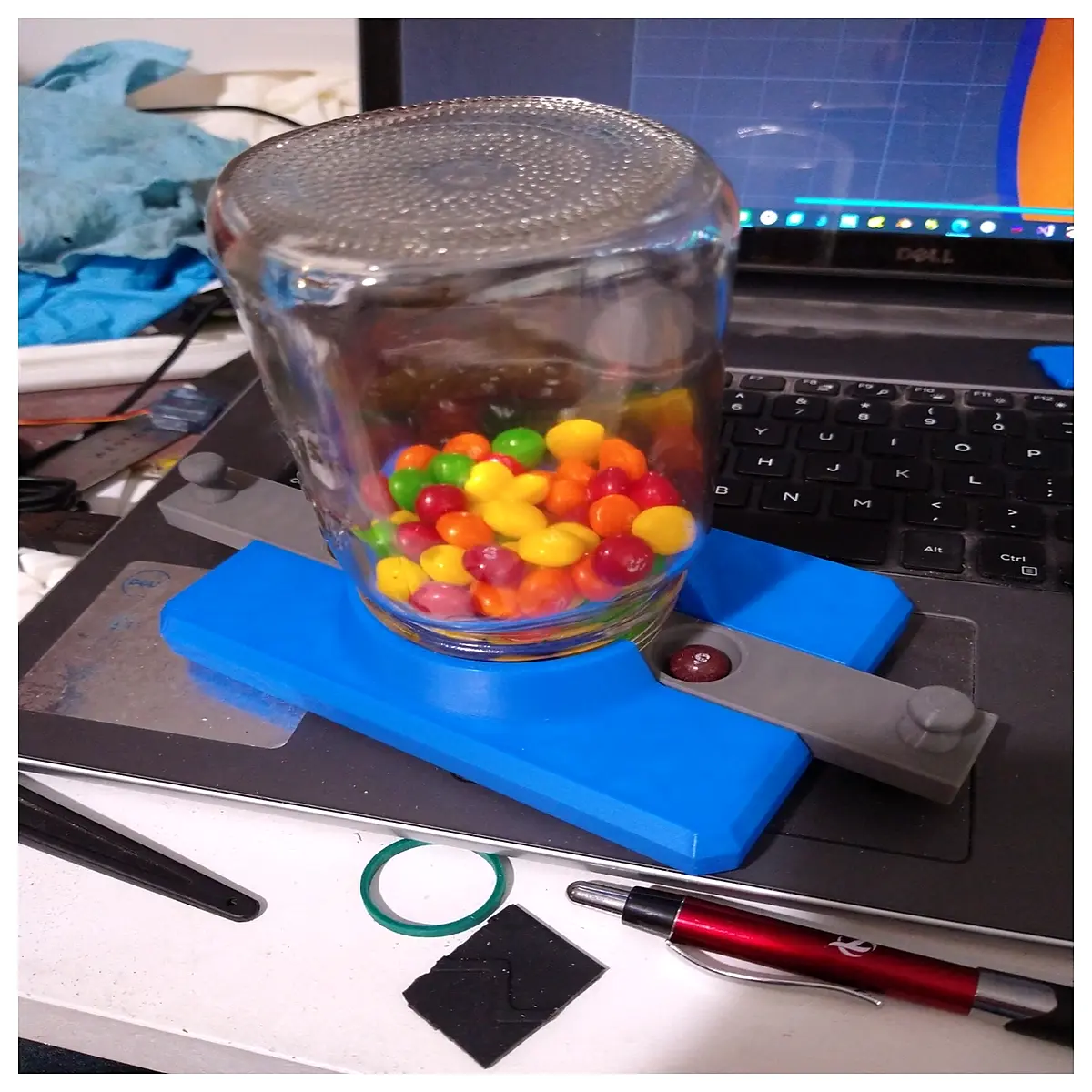 clear candy jar dispenser with lid bulk storage container for sweets snacks party favors kitchen counter organization