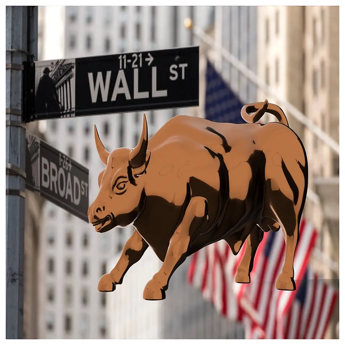 wall street charging bull statue bronze sculpture for home office decor finance gift