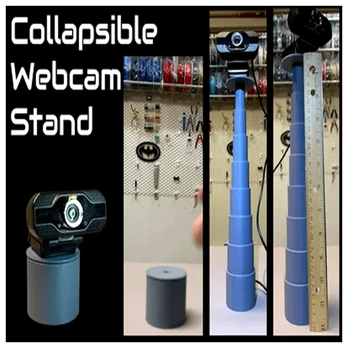 foldable camera tripod extendable locking mount for smartphone video recording live streaming adjustable height