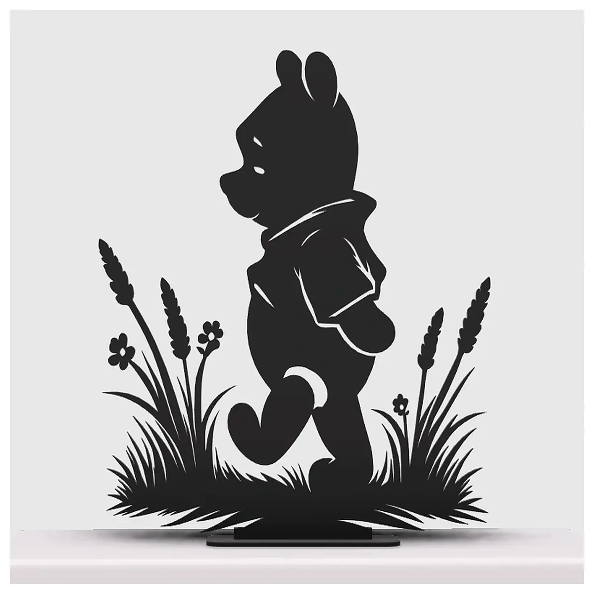 winnie the silhouette wall decal vinyl sticker nursery decor baby room art cute cartoon character outline