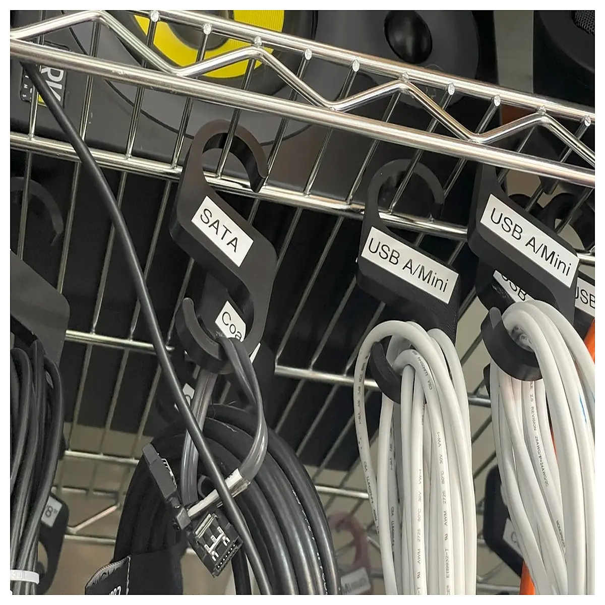 duty cable hooks organizer wall mount wire management clips for home office garage cord holder organizer