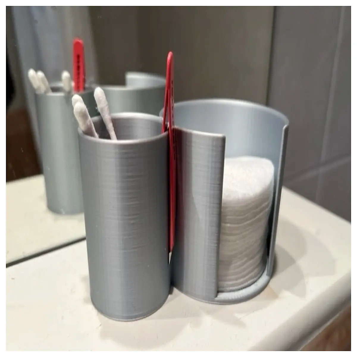 cotton pad holder box organizer container for bathroom vanity countertop storage case