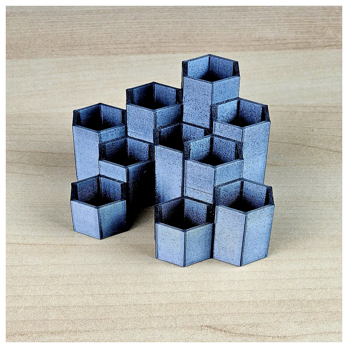 aot six sided pencil holder anime desk organizer tower storage for stationery