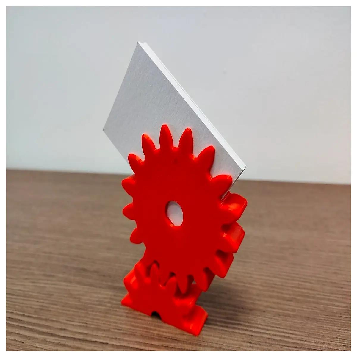 desktop gear business card holder organizer mechanical design nameplate office desk accessories gear shaped card rack