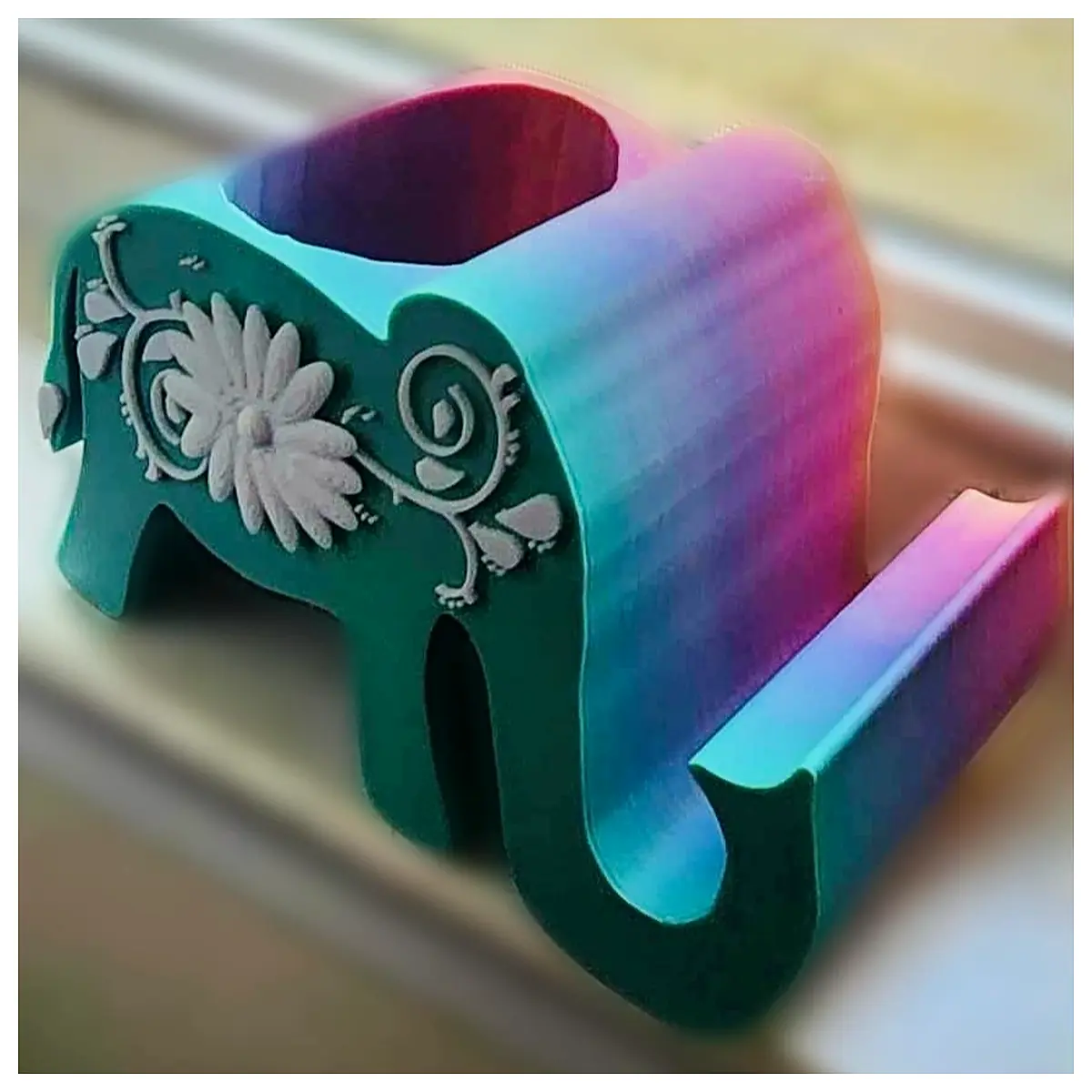 cute elephant desk organizer with pen holder animal shaped storage box for office supplies kawaii elephant pencil cup for kids bedroom decor
