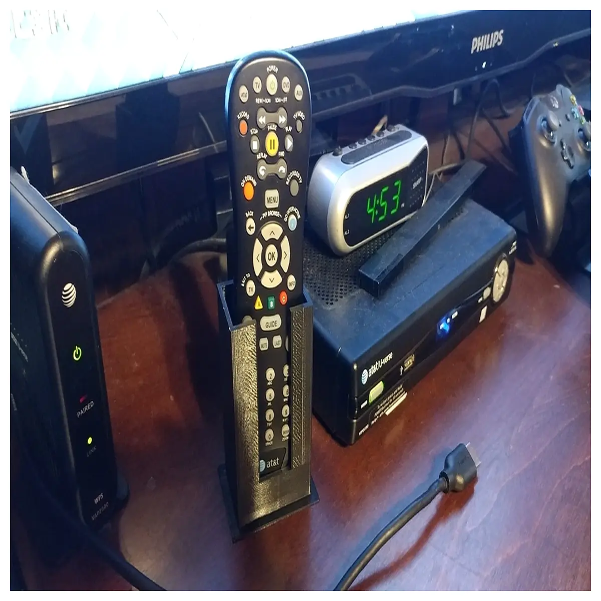 uverse remote holder wall mount organizer for cable box tv accessories desktop storage rack