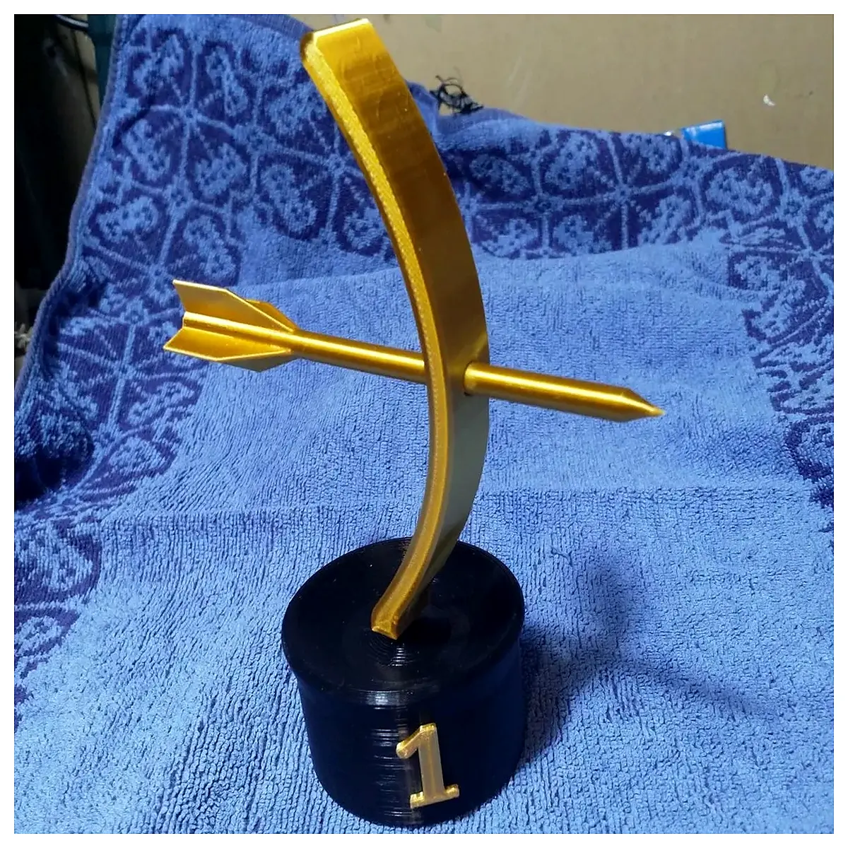 archery trophy cup award for tournament winner shooting competition gold medal custom engraving