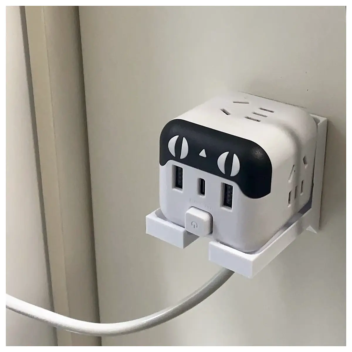 cube power strip wall mount organizer with usb ports surge protector cord management for home office desk tidy charging station