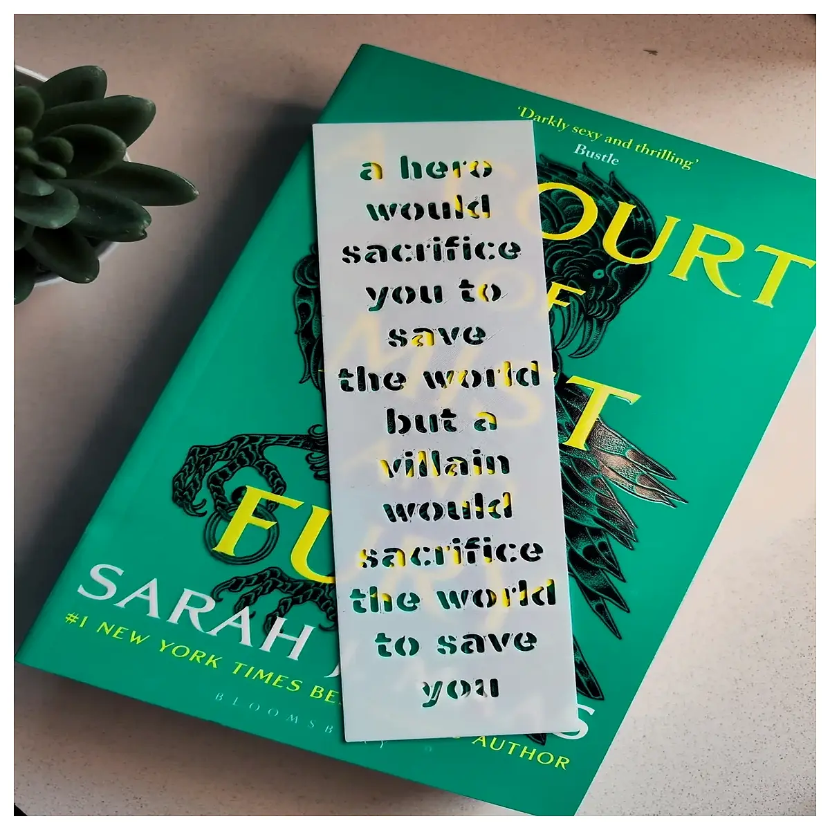 hero vs villain bookmark for fantasy readers comic book lovers dramatic reading gift literary rivalry aesthetic book accessory