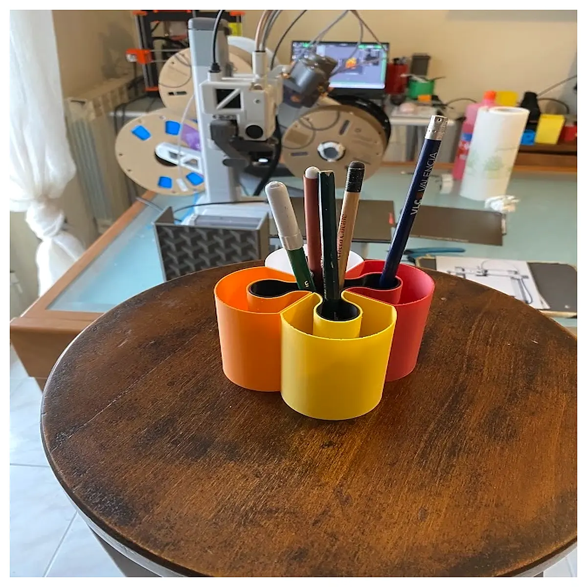 wooden brain teaser desk organizer puzzle pen holder educational fidget toy for adults office supply storage stress relief puzzle box