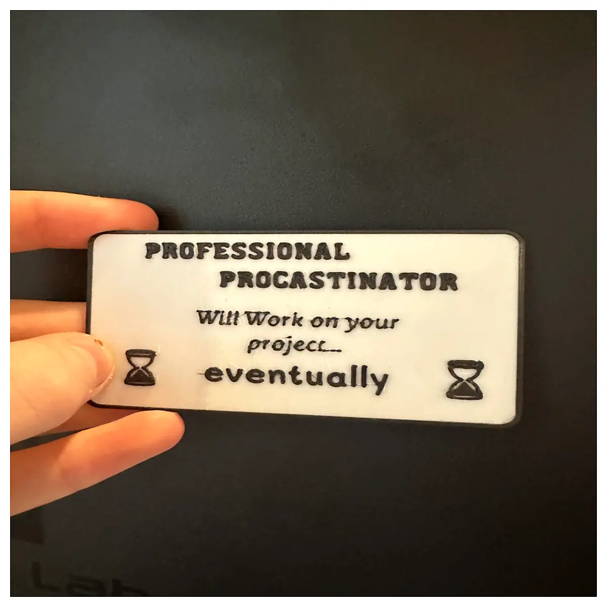 funny procrastinator business card lazy employee gag gift office humor novelty card for coworkers