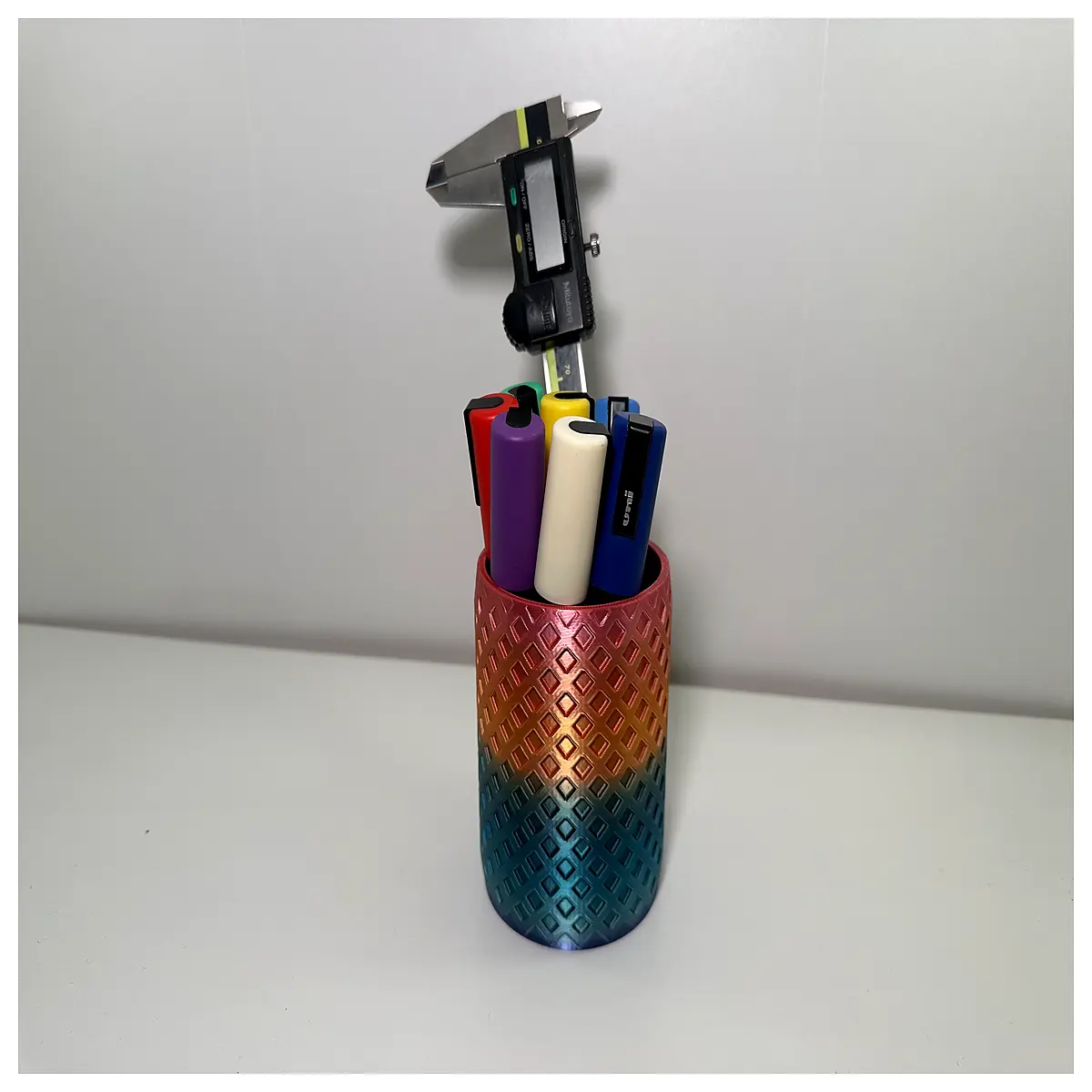 textured pen holder desk organizer aesthetic office supplies writing utensil storage container