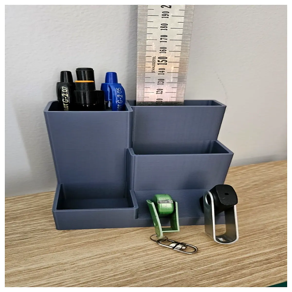 desk organizer with compartments for office supplies pen holder paper clip storage desktop caddy for home office organization