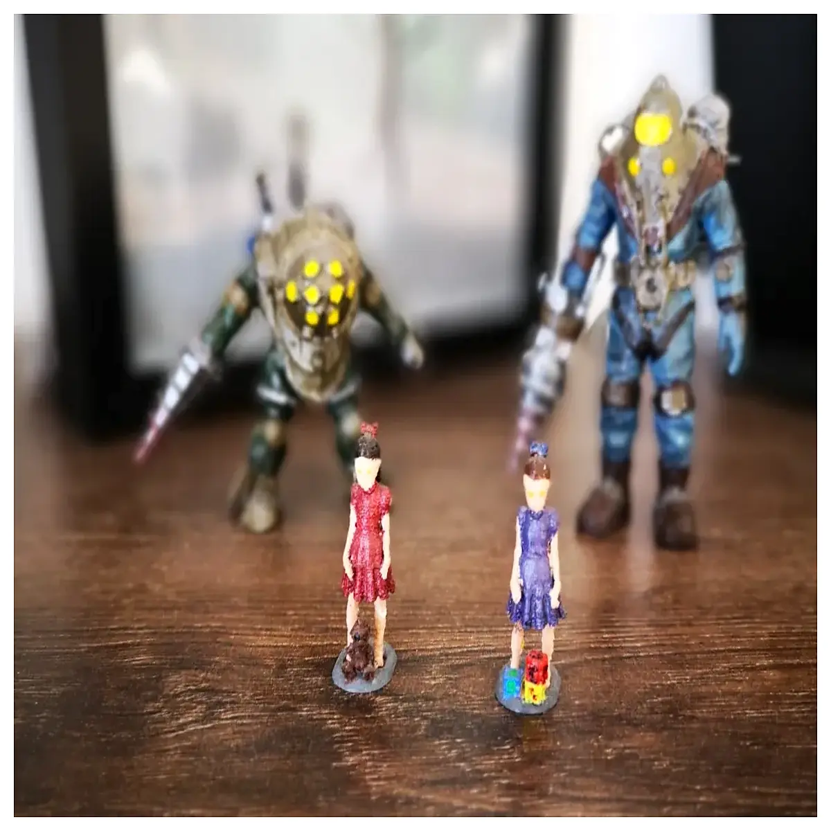 bioshock little sister statue collectible figure base prop room decor gaming shelf accessory