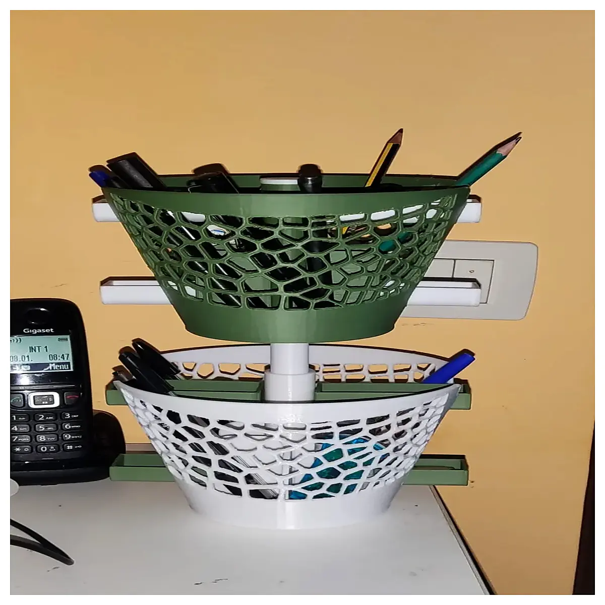 modular desk organizer with pen holder detachable storage box for office supplies customizable pencil cup space saving desktop accessory