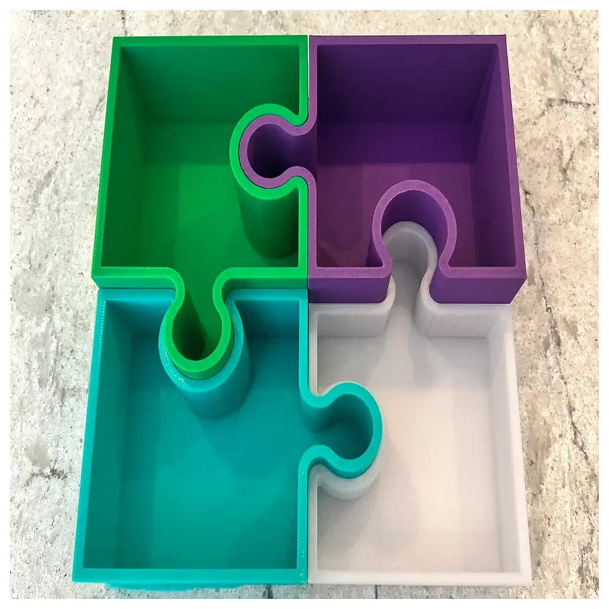 jigsaw puzzle piece organizer box storage container sorting tray for kids toys craft supplies sorting station