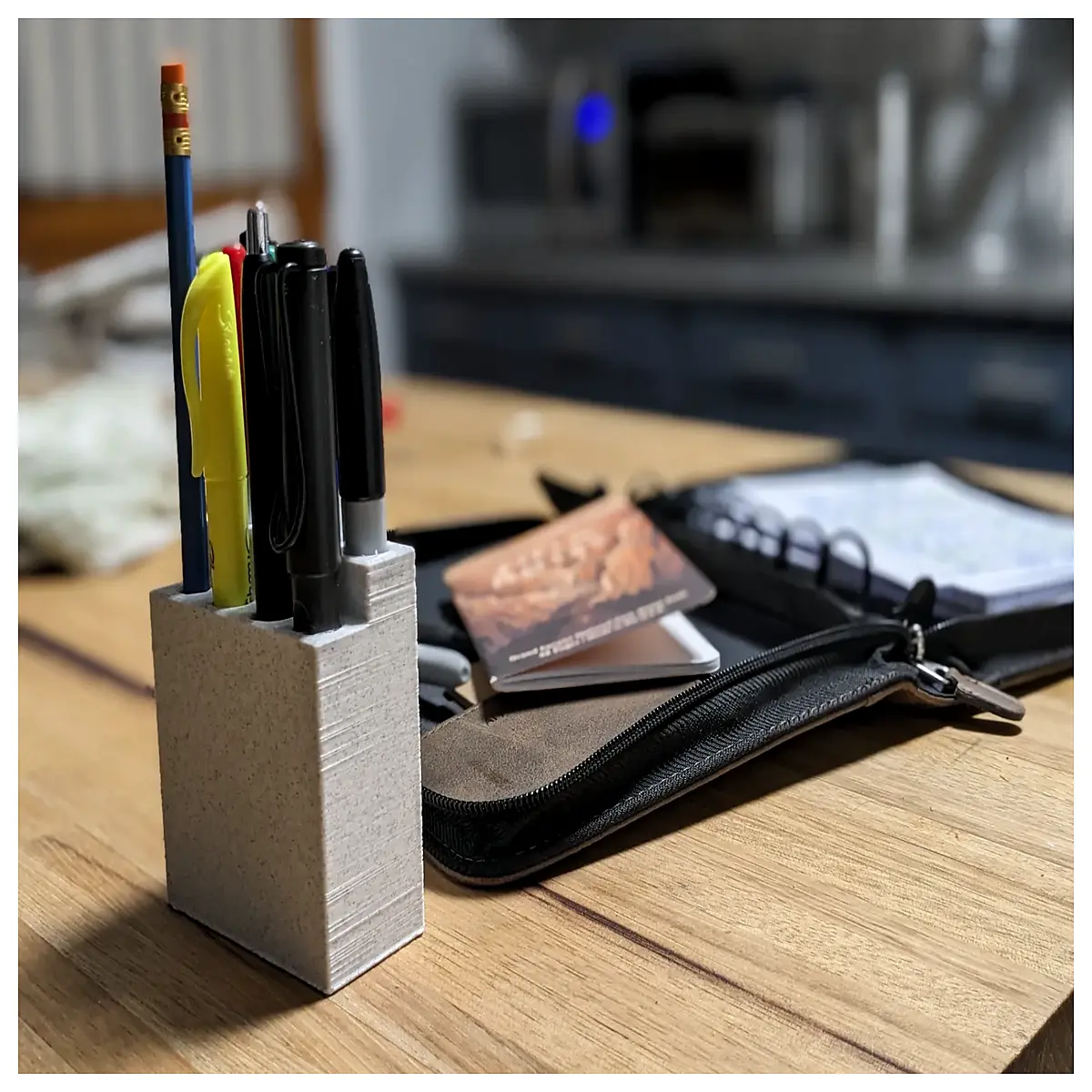 desk organizer pen holder for office supplies storage vertical writing instrument rack desktop accessory
