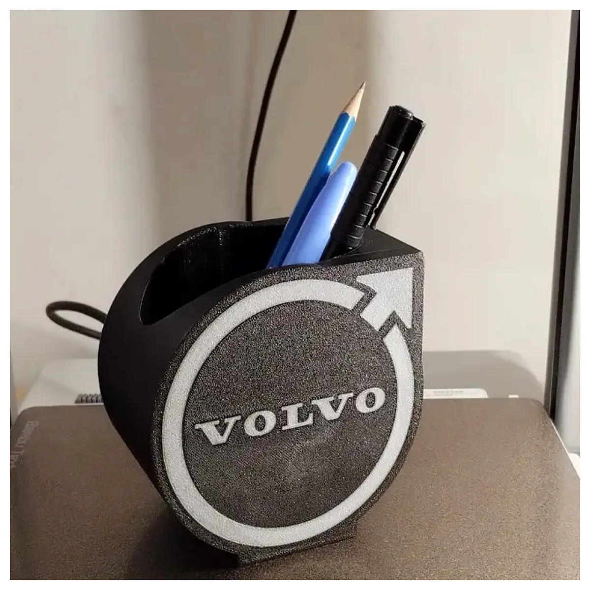 branded pencil holder desk organizer metal stationery cup office storage container for pens and pencils