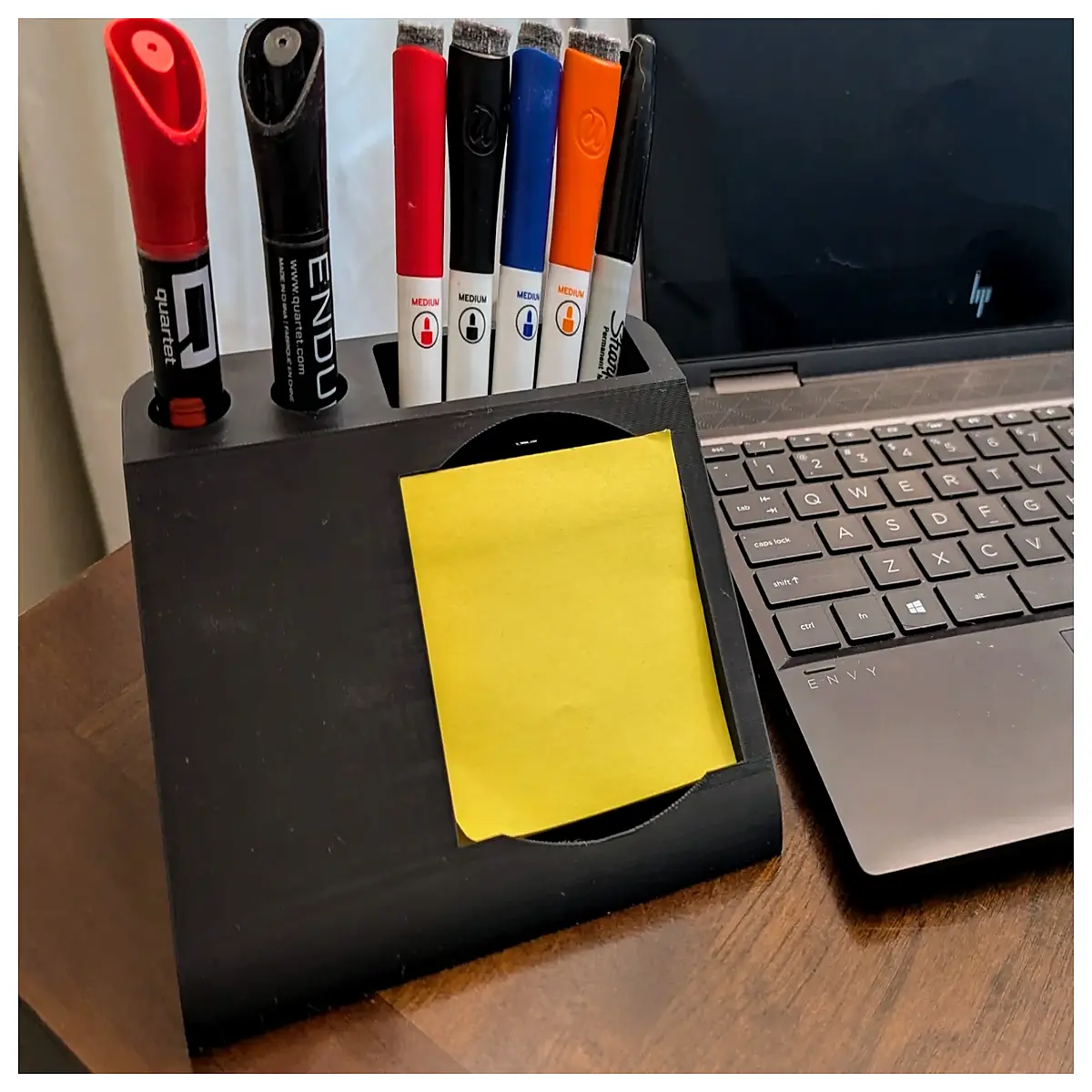 small desk organizer for office supplies compact desktop storage box for pens and paperclips minimalist desk accessories